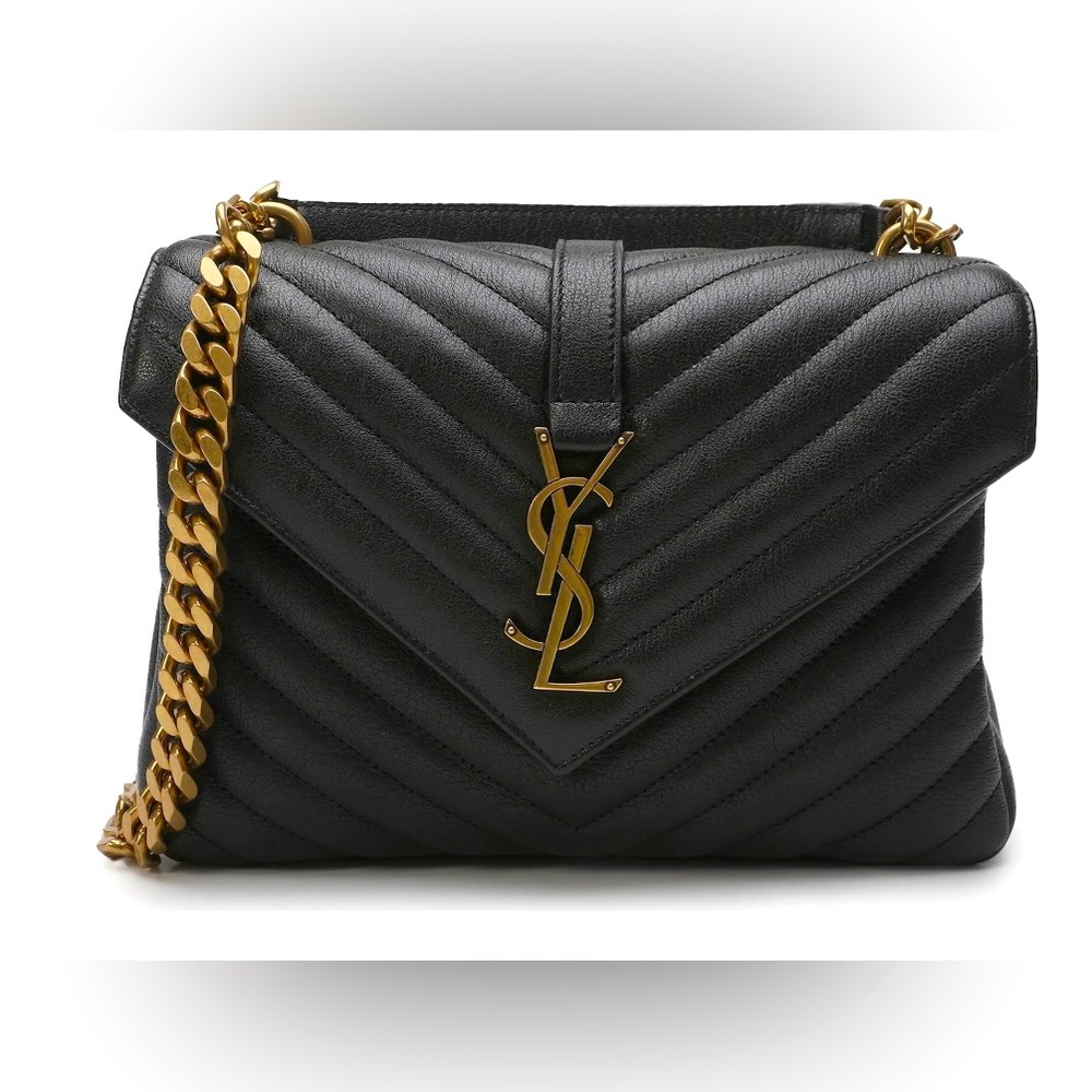 Saint Laurent Logo Plaque Shoulder Bag